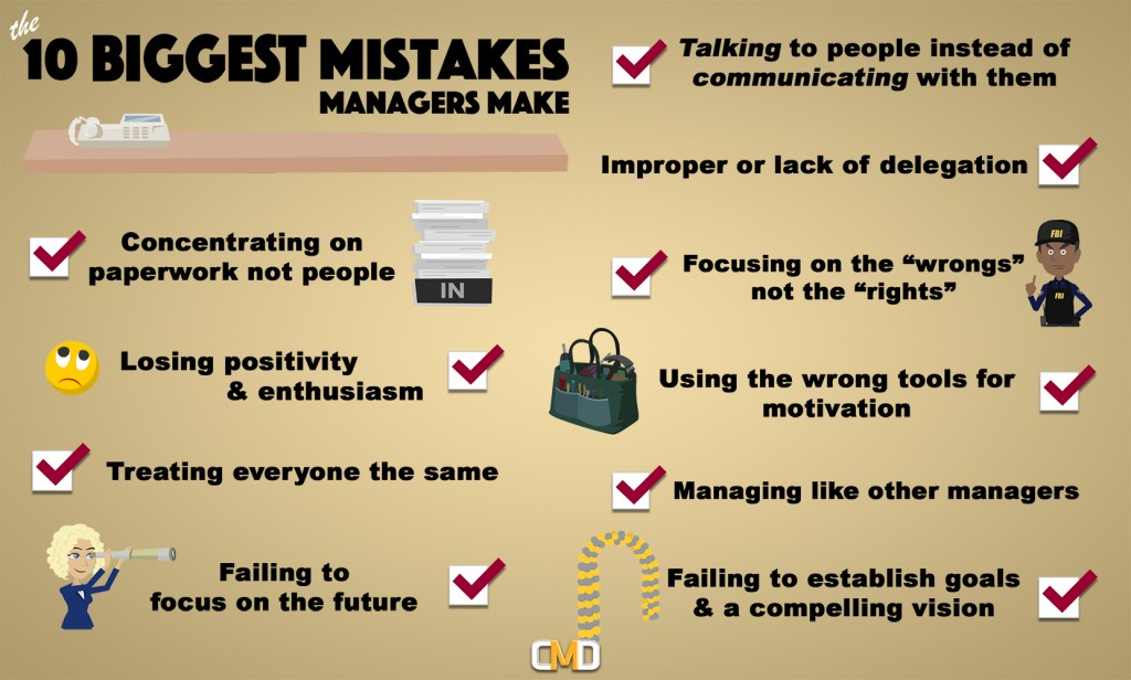 The 10 Biggest Mistakes Managers Make (Infographic)